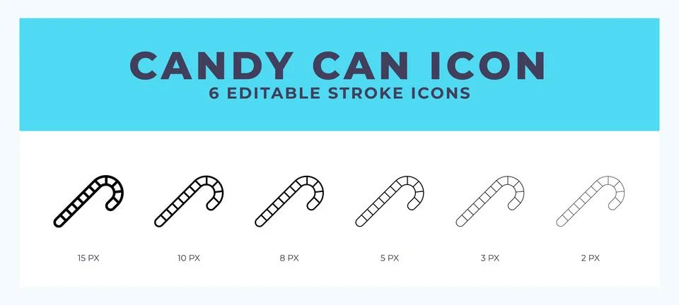 Candy cane line icon. For web. And mobile app. Vector illustration. Stock Illustration