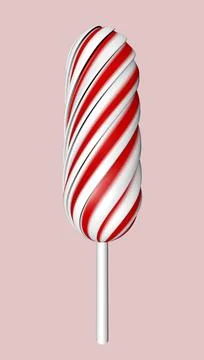 Candy cane lollipop Stock Illustration