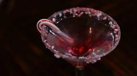 Candy Cane Martini 스톡 동영상 58505074