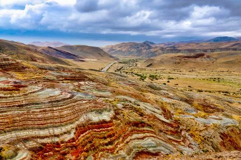 Candy Cane Mountains Stock Photos