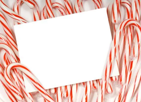 Candy cane notecard Stock Photos