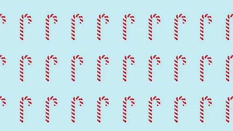 Candy cane pattern, christmas background, 4K 60 fps, seamless looping Stock Footage 143569123