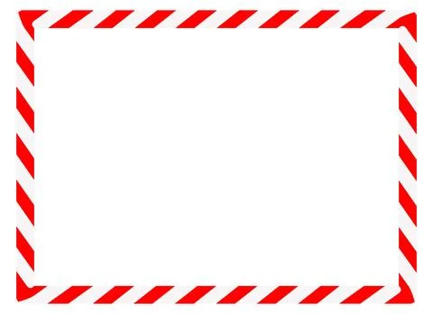 Candy cane rectangle frame. Christmas ribbon with red and white stripes. Gr.. Stock-Illustration