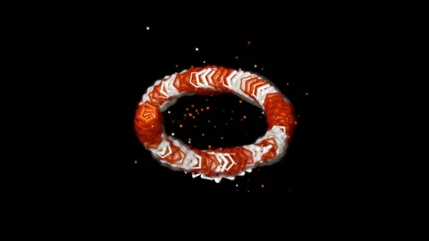 Candy Cane Ring Unraveling Slowly in Festive Holiday Atmosphere with Sparkles Vídeos de archivo 344843418