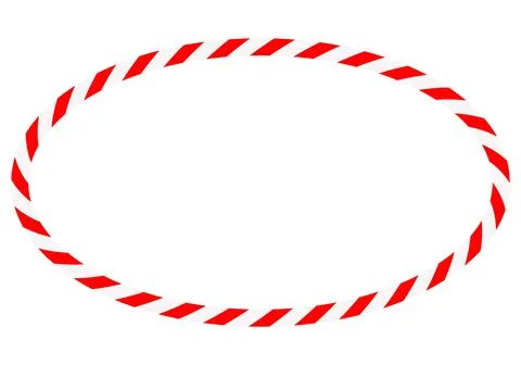 Candy cane round frame. Christmas ribbon with red and white stripes. Greeti.. Stock-Illustration