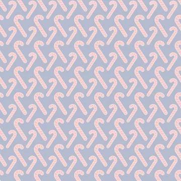 Candy cane. A scattering of pink striped lollipops. Seamless vector pattern. イラスト素材