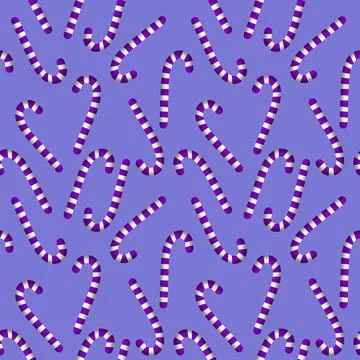 Candy cane seamless Christmas sugar stripe gifts pattern for wrapping paper Stock Illustration