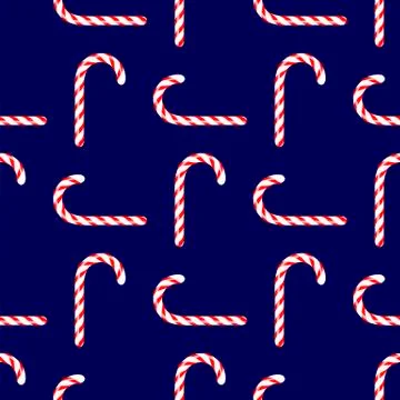 Candy Cane Seamless Pattern 스톡 일러스트