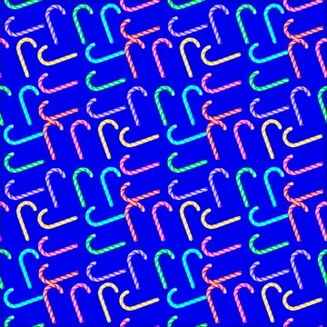 Candy Cane Seamless Pattern Stock Illustration