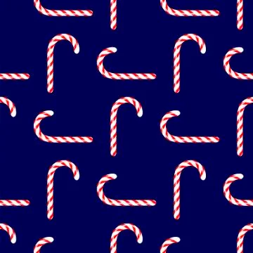 Candy Cane Seamless Pattern 스톡 일러스트