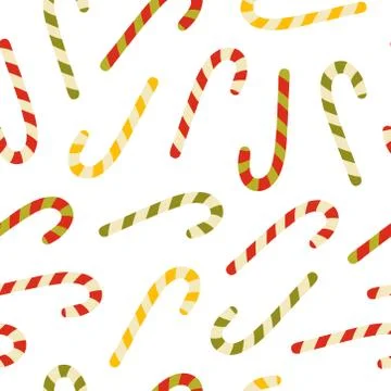 Candy cane seamless pattern Stock Illustration
