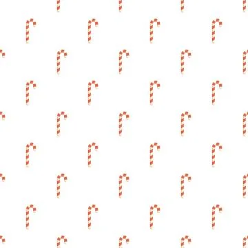 Candy cane seamless pattern on white background Stock-Illustration