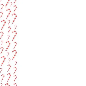 Candy cane. Seamless vertical border. Repeating vector pattern. Stock Illustration