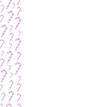 Candy cane. Seamless vertical border. Striped purple and white lollipop. Stock Illustration