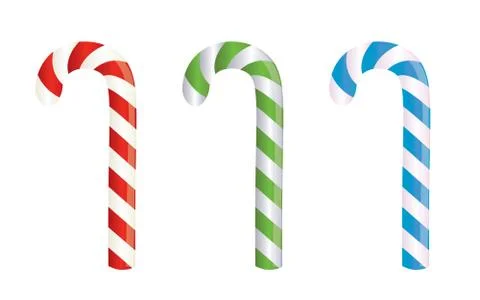 Candy cane set Stock Illustration
