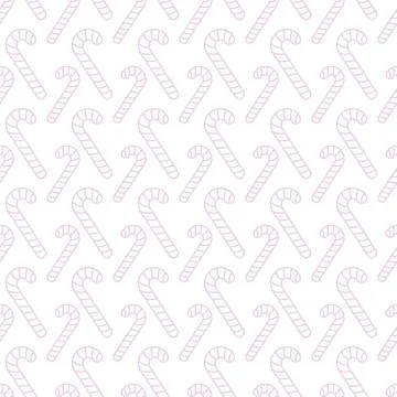 Candy cane. Sketch. Scattered striped purple lollipops. vector pattern. Stock Illustration