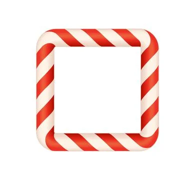 Candy cane square frame design. Vector illustration 库存插图