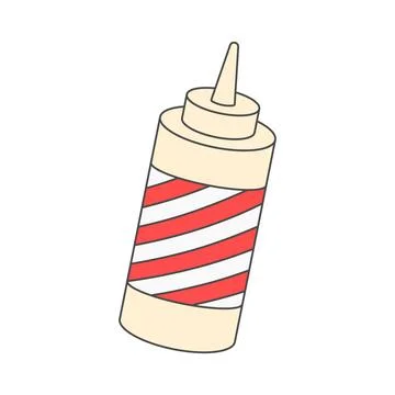 Candy cane squeeze bottle Illustrazione stock
