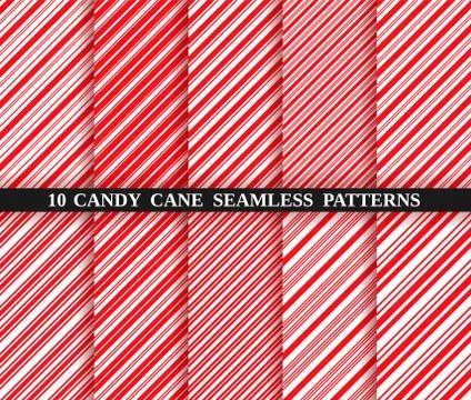 Candy cane stripe seamless pattern. Christmas texture. Vector illustration. Stock Illustration