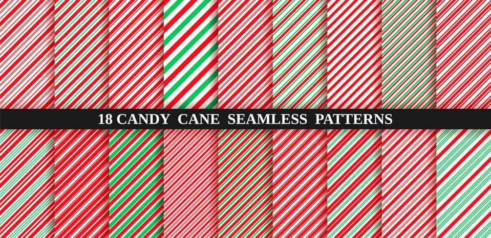 Candy cane stripe seamless pattern. Christmas texture. Vector illustration. Stock Illustration