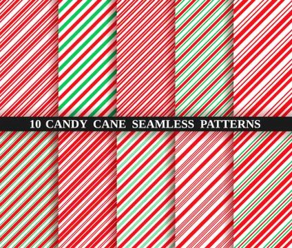 Candy cane stripe seamless pattern. Christmas texture. Vector illustration. Stock Illustration