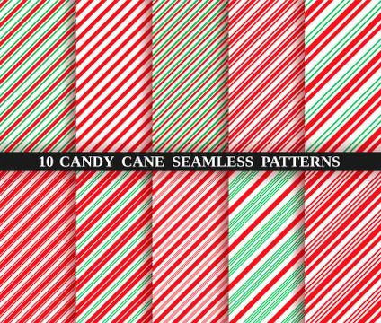 Candy cane stripe seamless pattern. Christmas texture. Vector illustration. Stock Illustration