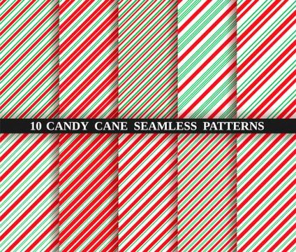 Candy cane stripe seamless pattern. Christmas texture. Vector illustration. Stock Illustration