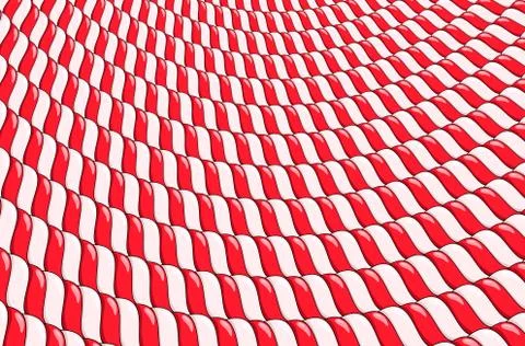 Candy Cane Stripes Red and White Background. Xmas Texture with peppermint pat Stock Illustration