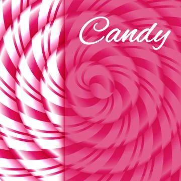 Candy cane sweet spiral abstract background Stock Illustration