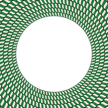 Candy Cane twisted Circle frame border . Circle made of green candy canes. Sw Stock Illustration
