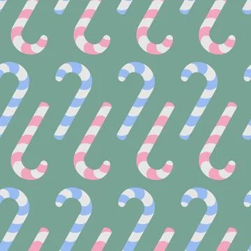 Candy cane. Upside down sweets. Endless vector pattern. イラスト素材