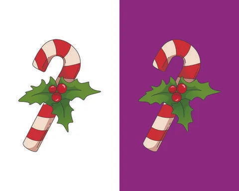 Candy Cane Vector file | Editable file Illustrazione stock