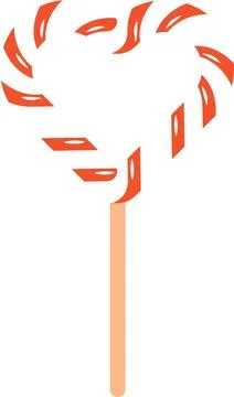 Candy cane vector flat Christmas on the white background Stock Illustration