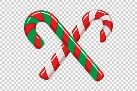 Candy Cane Vector Flat Icon. Christmas candy canes. Christmas stick. Traditional Stock Illustration