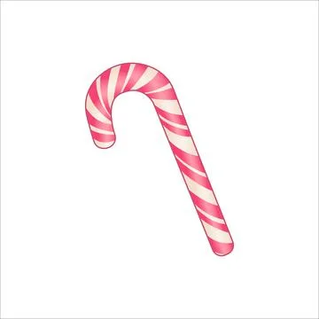 Candy cane of vector illustrations for Christmas and Happy New Year concept. Stock Illustration