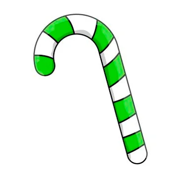 Candy cane vector symbol icon design. Stock Illustration