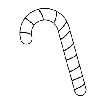 Candy cane vector symbol icon design. Stock Illustration