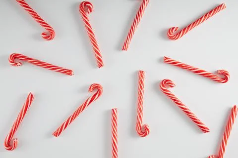 Candy cane on white background Stock Photos