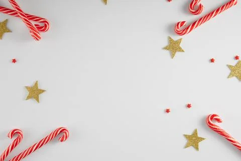 Candy cane on white background. Stock-Fotos