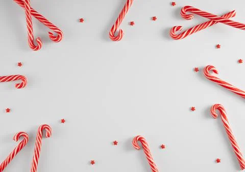 Candy cane on white background. Foto stock