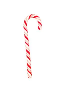Candy cane on white Stock Photos