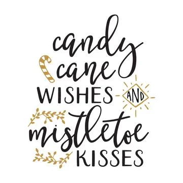 Candy Cane Wishes typography t-shirt design, tee print, t-shirt design Stock Illustration