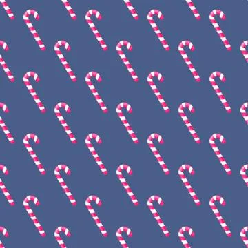 Candy cane xmas seamless pattern Stock Illustration