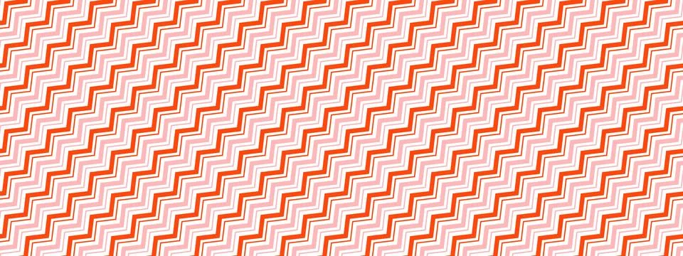 Candy cane zig zag seamless pattern. Red and pink zigzag stripe repeated Stock Illustration