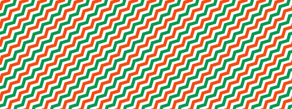 Candy cane zigzag seamless pattern. Red and green zig zag stripe repeated Stock Illustration