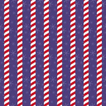 Candy canes and snowflake vector background Illustrazione stock