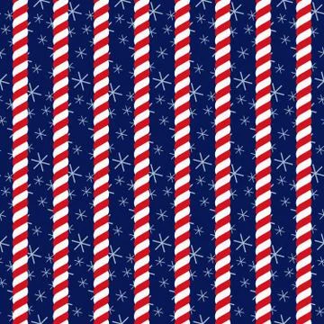 Candy canes and snowflake vector background Illustrazione stock