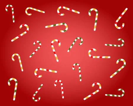 Candy canes background Stockillustratie