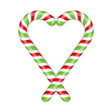 Candy Canes Heart Stock Illustration