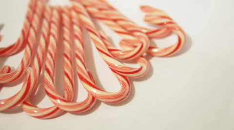 Candy Canes Horizontal 4k Stock Footage 45642136